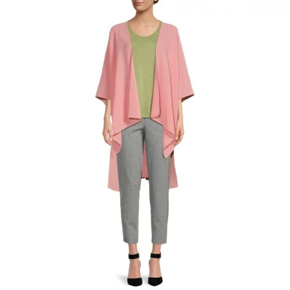 NWT Time & Tru Women's Coral / Melon Waterfall Open Layering Kimono ONE SIZE - Picture 4 of 6